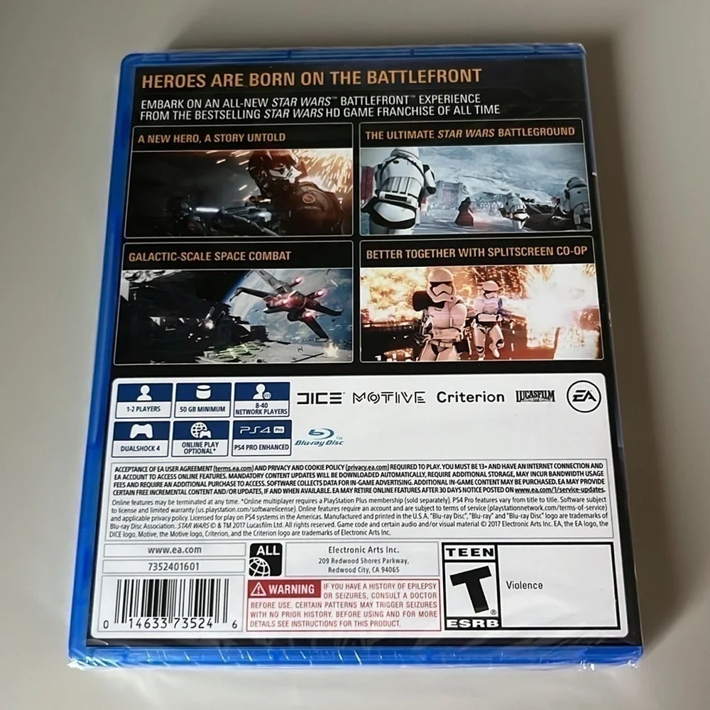 NEW PS4 Star Wars Battlefront ll Video Game